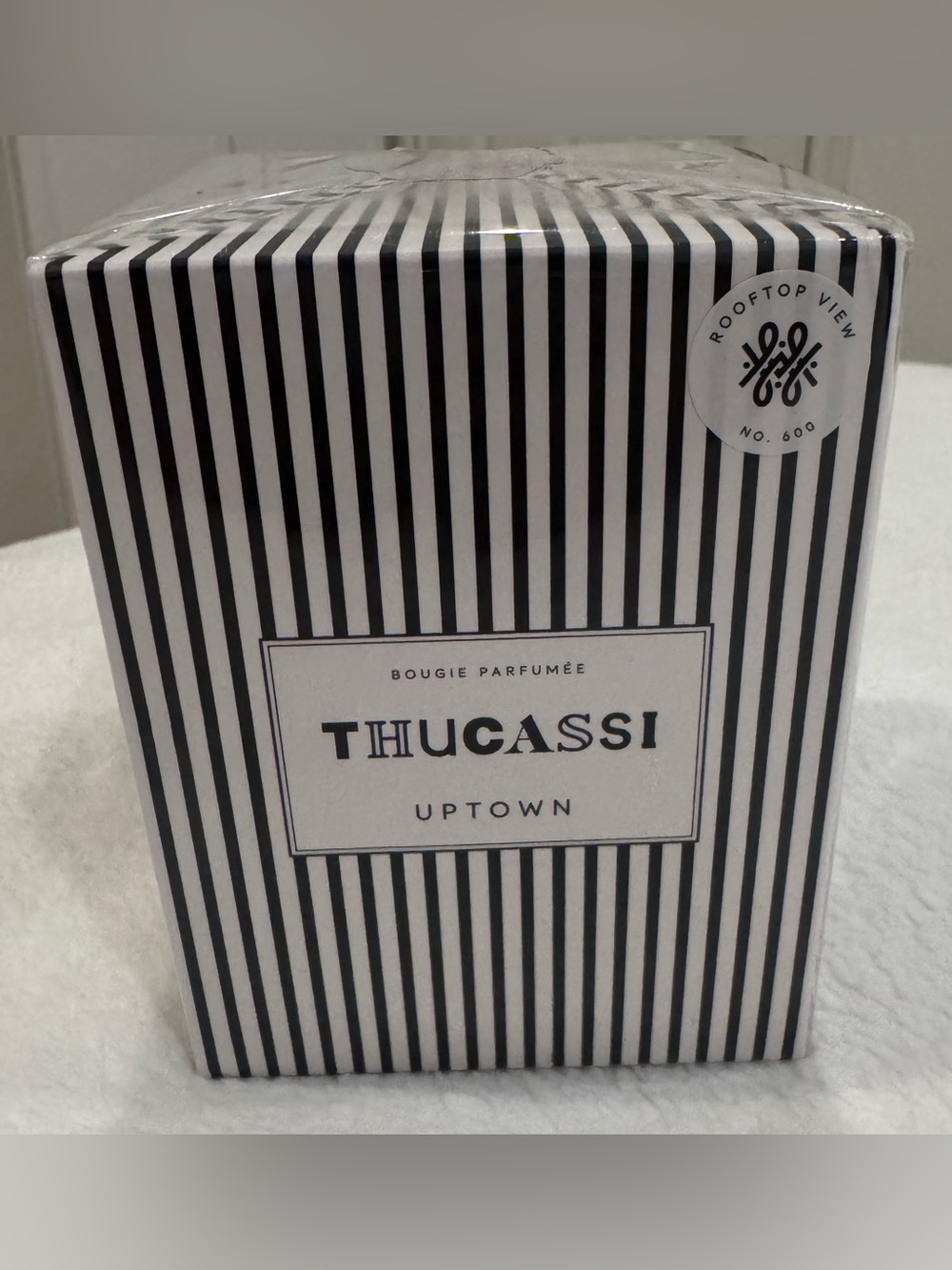 New Thucassi Uptown candle in rooftop view scent